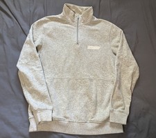 Stussy International 1/4 Zip Pullover Jacket Sweatshirt Mens Medium Gray Sweater picture