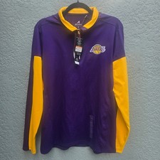 Antigua Men's NBA LA Los Angeles Lakers Purple 1/4 Zip Pullover Size M NWT picture