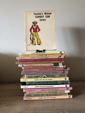 Cowboy Sam Vintage Book Series Lot 18 - RARE Teacher Edition & Grade 1-3 Readers picture