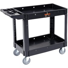 VEVOR Utility Service Cart Rolling Cart 2 Shelf 550LBS with 360° Swivel Wheels picture