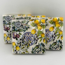 NOS Michel Design Works Paper Cocktail Napkins Tuscan Grove Lemon Olive picture