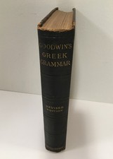 A Greek Grammar by William W. Goodwin Hardcover Revised and Enlarged 1893 VG picture