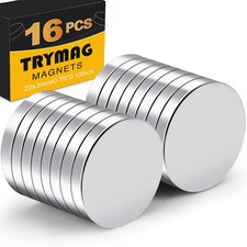 TRYMAG 20x3mm Neodymium Magnets 16Pcs Strong Small Round Refrigerator Office picture