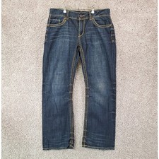 Seven7 Jeans Mens 34x32 (Fits 34x31) Dark Wash Straight Leg Everyday Streetwear picture