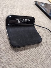 iHome iW18 PowerValet Digital Alarm Clock Qi Wireless Charger USB Charging Black picture