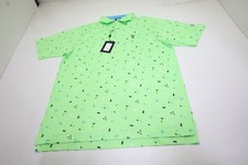 FootJoy Clam Bake Print Lisle Polo Mens Medium Green W/Logo INV13980142 picture