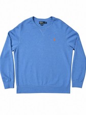 Polo by Ralph Lauren Sweatshirt Mens XXL Light Blue Orange Pony Crewneck NWOT picture