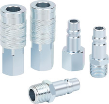 1/2” Air Hose Fittings Set, High Flow 2PCS I/M Industrial Type Coupler with 1/2” picture