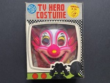 Vintage 1966 Ben Cooper Bozo the Clown Mask, Costume, Original Box picture