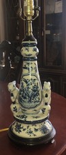 Super Rare Vintage Porcelain Lamp Unique Super Collectible picture