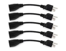 Sewell 6-Inch Power Extension Cable, 5-Pack, 6-inch Extender, Copper picture
