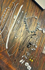 Vtg Art Deco Mid Century Rhinestone Jewelry Lot Signed W Germany Cuff earring picture