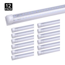 12Pack 8' Led Shop Light Fixture 72W 8FT Integrated Led Tube Light Bulbs 6000K picture