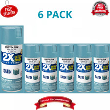 Rust-Oleum Vintage Teal Satin Spray Paint 2X Ultra Cover 12oz, 6 Pack picture