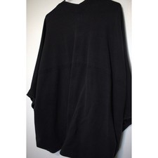 Athleta Womens Black Open Front Wrap Cardigan Kimono Sleeve Pockets Size M picture