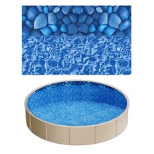 Uimoso 24ft Round Overlap Pool Liner 52in Wall Height Durable Vinyl Boulder picture