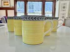 Villeroy & Boch Luxembourg Porcelain Coffee Mug Set 8pc Germany. DW safe.  picture