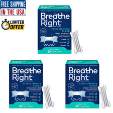Breathe Right Extra Strength Nasal Strips - 90 ct Clear For Allergies, Snoring picture