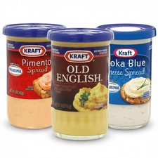 Kraft Old English / Pimento / Roka Blue Cheese Spread 5 oz Each Jar  New picture
