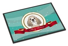 Caroline's Treasures BB1526JMAT Cocker Spaniel Merry Christmas Doormat 24x36 picture
