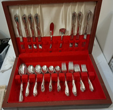 INTERNATIONAL SILVER ROGERS & BRO. CELEBRATION SILVERPLATE FLATWARE W/ BOX 1959 picture