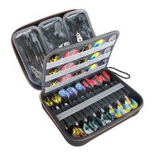 USA GEAR XL Hard Shell Dart Case, Dart Holder for 15 Darts & Accessories - Black picture