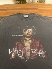 Vintage 2002 Mary J Blige No More Drama Rap Tee T-Shirt Double Sided  Size 2XL picture