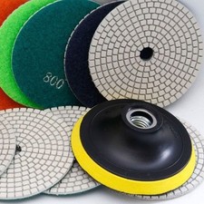 Diamond Polishing Pads 4 inch Wet/Dry 8 Piece Set Granite Stone Concrete Marble picture