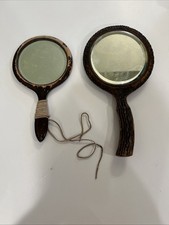 Antique Vintage Hand Mirror Lot Women’s 1920s-1940s Lot Of 2  As Is picture