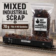 HO Scale Scrap Metal Gondola Loads 1:87 Mixed Industrial Scrap 70g Fills 4 Cars picture