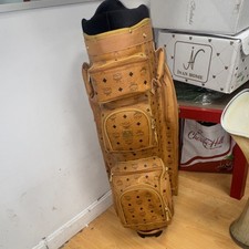 MCM Golf CA 19959 Leather Tan Carry Bag Divider System Multiple Pockets picture