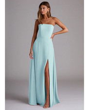 NWT Wren Bridesmaid Dress – Sea Glass Chiffon – Size A6 - SHIPS FAST picture