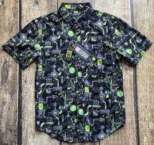 RSVLTS DROPZONE MAD SCIENTIST 2.0 SPOOKY GREEN MULTI KUNU SHIRT MENS SMALL NEW picture