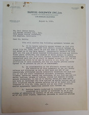 Paul Gerard Smith, 1936 signed contract agreement document, World War I Marine picture