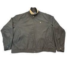 Title Polo Ralph Lauren Harrington jacket black plaid lining mens XL. picture