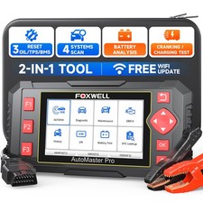 FOXWELL NT604Pro 2-in-1 OBD2 Scanner & Battery Tester, 4-Systems, 3 Resets picture