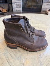 Vintage Chippewa Men's 8EE Leather Logger Work Boots USA Made Vibram Lug Sole picture