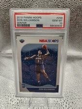 ZION WILLIAMSON 2019-20 Panini NBA Hoops Winter Rookie Card RC #258 PSA 10 Gem picture