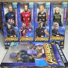Set Of 5 Avengers Infinity War Series Cpt America Iron Man Thor Blk Widow Thanos picture