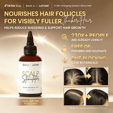 Bask & Lather Scalp Stimulator Hair Growth Oil Cold Pressed Mint and Rosemary picture