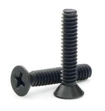#8-32 | Black Oxide 18-8 SS Phillips Flat Head Machine Screws - Select Length picture