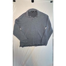 Vince Men's Long Sleeve Striped Polo Shirt picture