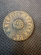1965 Israel Masada Official State Bronze Medal 59mm #2816 UNC Judaica picture