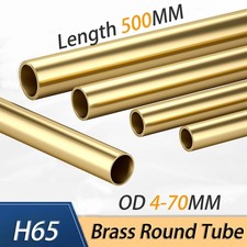 Brass Round Tube Ø 4/5/6/7/8mm to 70mm Wall 0.5/1.0/1.5/2.0mm Various Diameter 1 picture