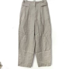 NWT Toteme Tailored Trousers Ecru Double Pleated Linen Lyocell Pants - 38 picture