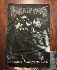 Vintage 1996 Cradle of Filth Supreme Vampyric Evil Tapestry Flag Black picture