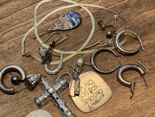 Lot Sterling Silver Scrap/Not Scrap VTG Antique Jewelry 925 Stones Etc 63.7g picture