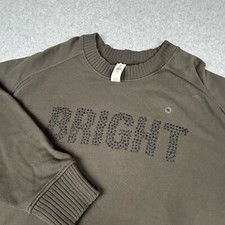 RARE Aerie Oversize Down to Earth BRIGHT Sweatshirt Women Sz XL Nomad Olive READ picture