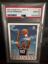David Robinson Fleer 1991-92 Pro Vision #1 San Antonio Spurs PSA 10 picture