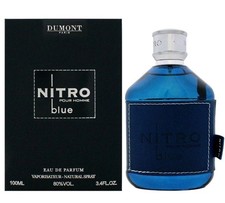 Nitro Blue Pour Homme by Dumont EDP Spray 100ml3.4 floz Men's Cologne New Sealed picture